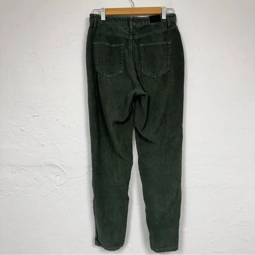 BDG Urban Outfitters Green Corduroy Mom High Rise Pants Womens 25 Fall Preppy
